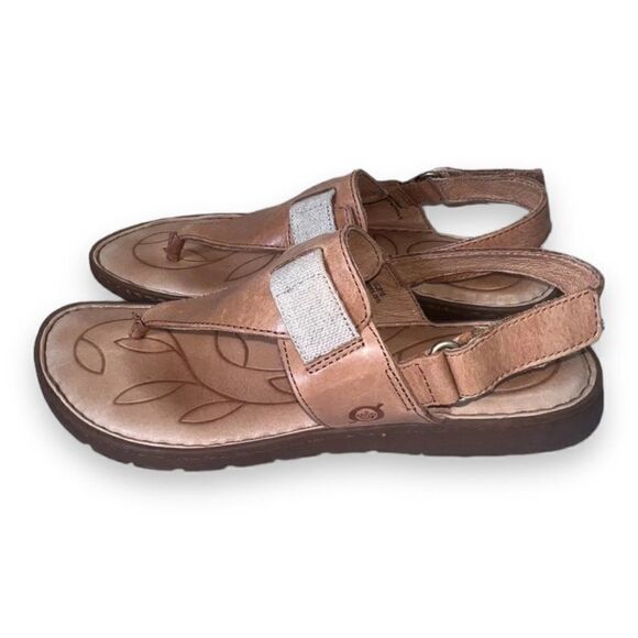 Born Belluno Leather Sandals Brown/Nut F00006 Women's 9M - Picture 2 of 10